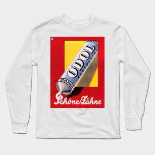 ODOL ZAHNPASTA Beautiful Teeth Retro Deutsch Toothpaste Advertisement Long Sleeve T-Shirt